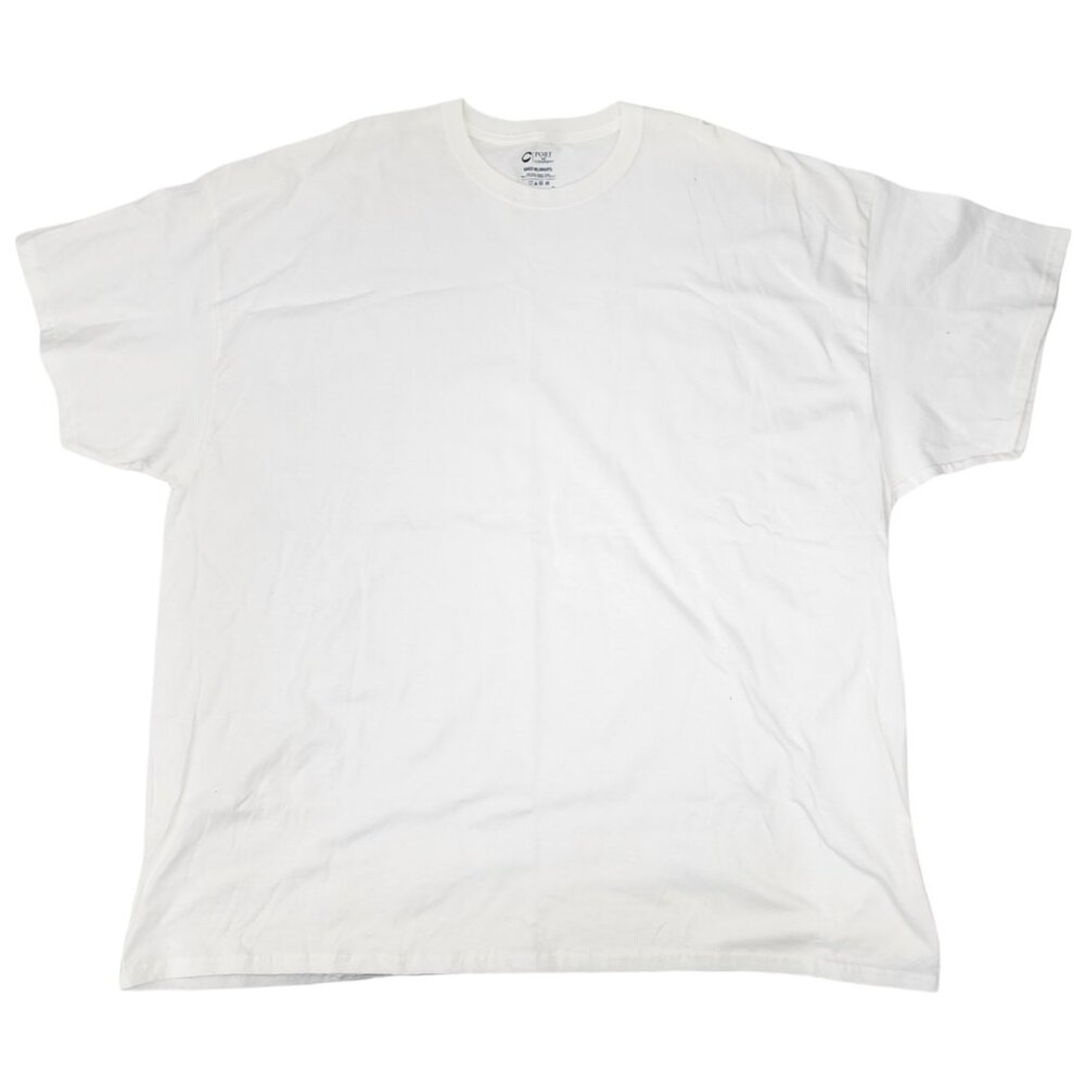 Port & Company Mens 4XL 58" White 100% Cotton Blank Short Sleeve Comfort T-Shirt